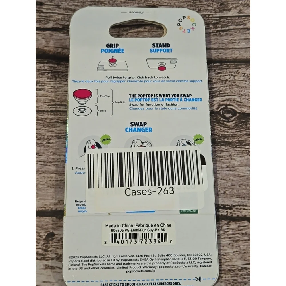 PopSockets Popgrip Premium ENAMEL FUN GUY- FUNGUS MUSHROOM NEW (Aa)